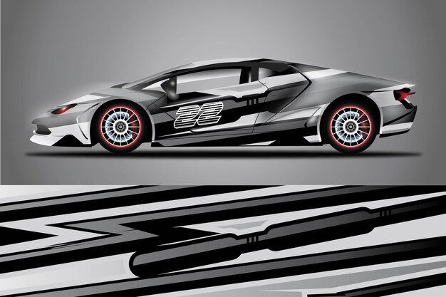 Vector de diseño de envoltura de calcomanía de coche