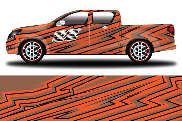 Vector de diseño de envoltura de calcomanía de coche