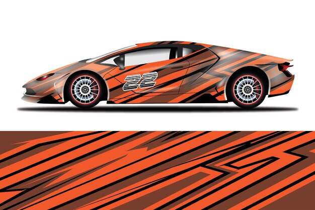 Vector de diseño de envoltura de calcomanía de coche