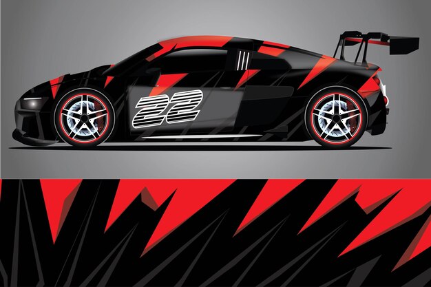 Vector de diseño de envoltura de calcomanía de coche