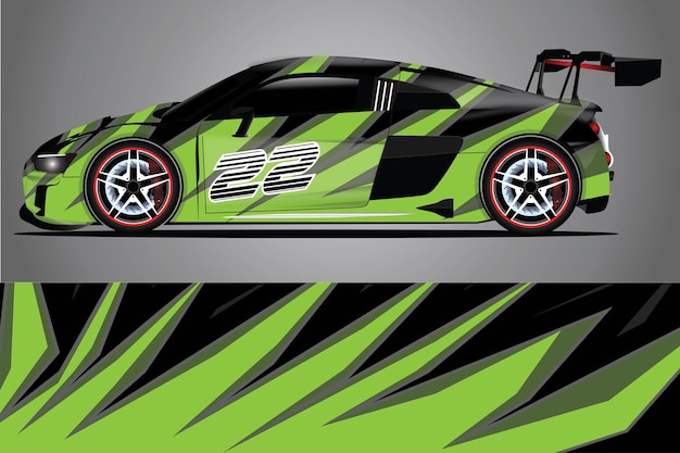 Vector de diseño de envoltura de calcomanía de coche