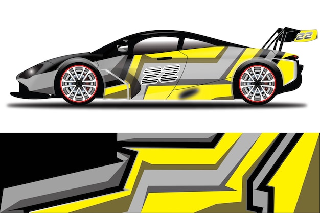 Vector de diseño de envoltura de calcomanía de coche