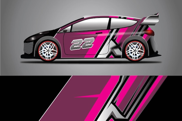 Vector de diseño de envoltura de calcomanía de coche