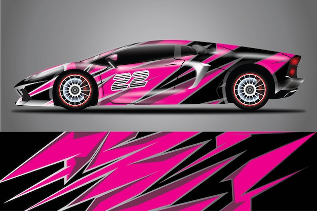 Vector de diseño de envoltura de calcomanía de coche