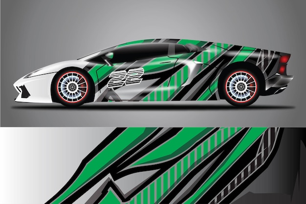 Vector de diseño de envoltura de calcomanía de coche