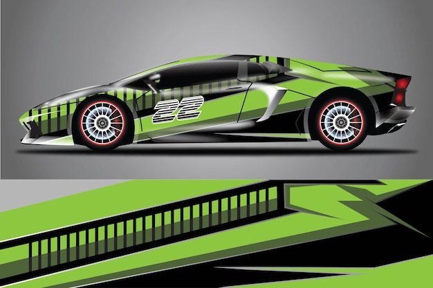 Vector de diseño de envoltura de calcomanía de coche