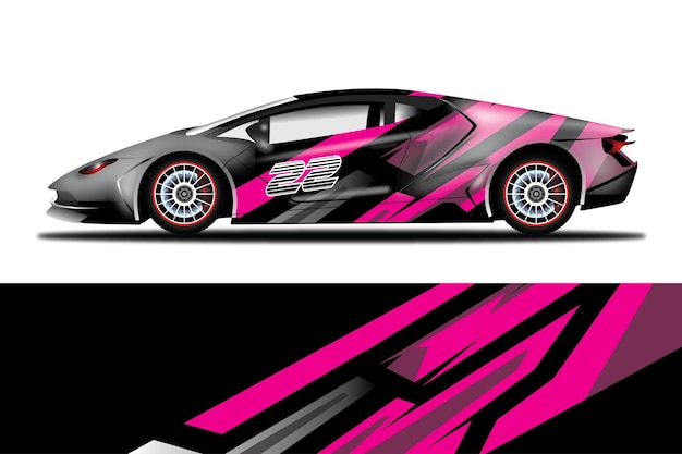 Vector de diseño de envoltura de calcomanía de coche