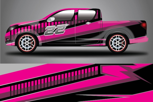 Vector de diseño de envoltura de calcomanía de coche