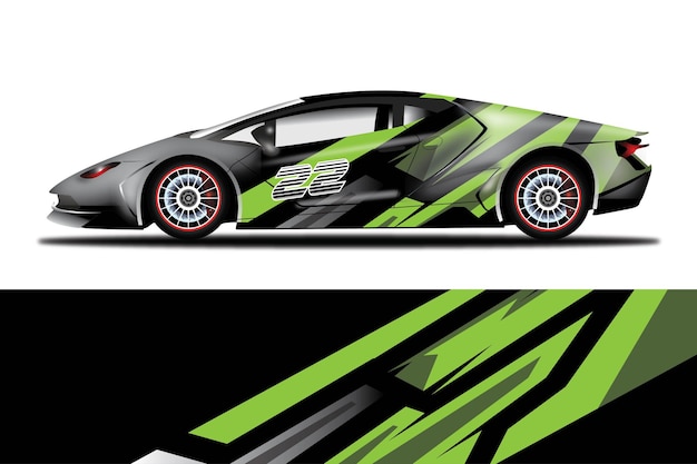 Vector de diseño de envoltura de calcomanía de coche