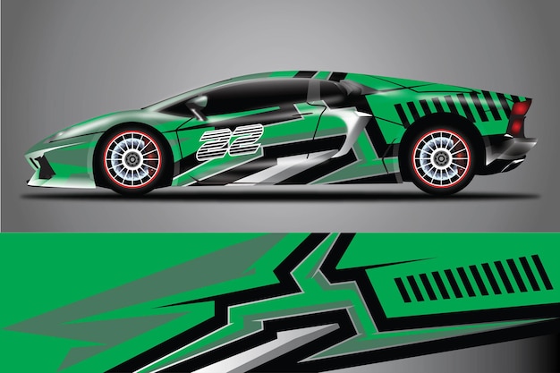 Vector de diseño de envoltura de calcomanía de coche