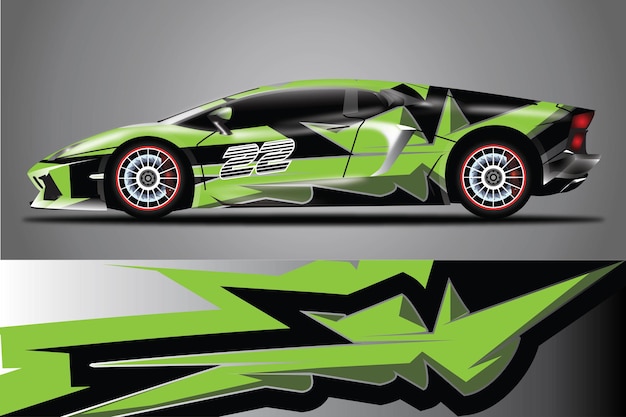 Vector de diseño de envoltura de calcomanía de coche