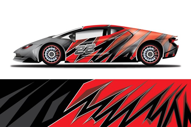 Vector de diseño de envoltura de calcomanía de coche