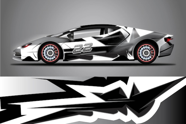 Vector de diseño de envoltura de calcomanía de coche