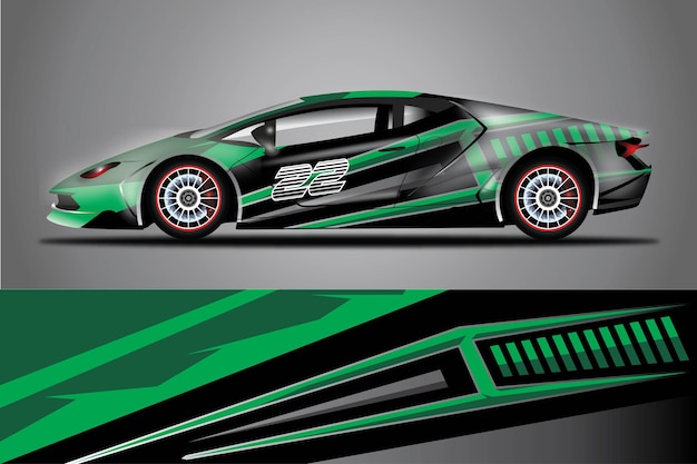 Vector de diseño de envoltura de calcomanía de coche