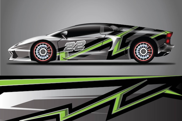 Vector de diseño de envoltura de calcomanía de coche