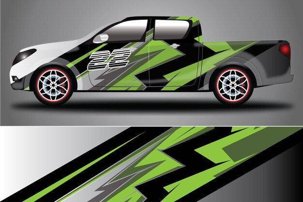 Vector de diseño de envoltura de calcomanía de coche