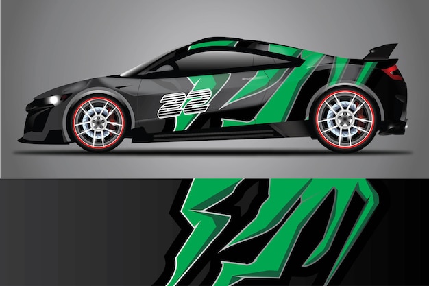 Vector de diseño de envoltura de calcomanía de coche