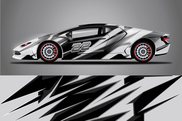 Vector de diseño de envoltura de calcomanía de coche