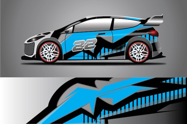 Vector de diseño de envoltura de calcomanía de coche