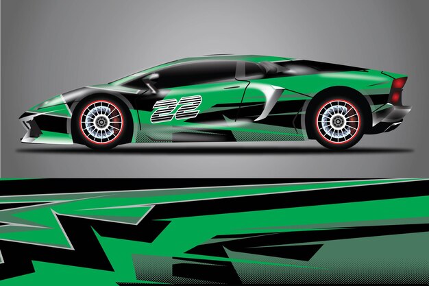 Vector de diseño de envoltura de calcomanía de coche