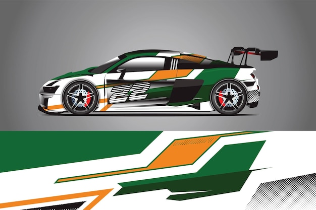 Vector de diseño de envoltura de calcomanía de coche