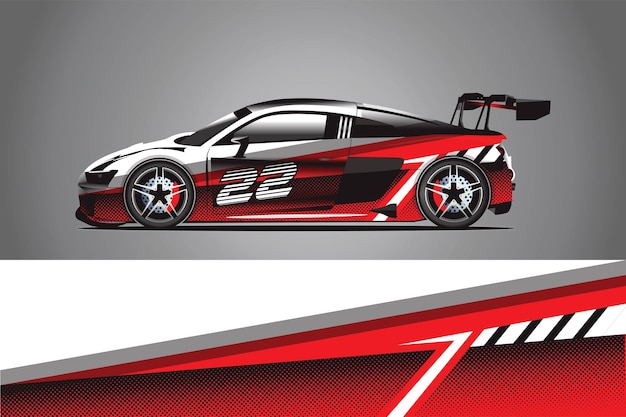 Vector de diseño de envoltura de calcomanía de coche
