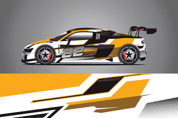 Vector de diseño de envoltura de calcomanía de coche
