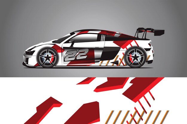 Vector de diseño de envoltura de calcomanía de coche