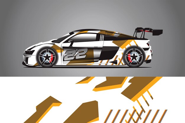 Vector de diseño de envoltura de calcomanía de coche