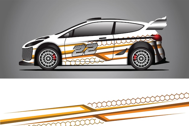 Vector de diseño de envoltura de calcomanía de coche