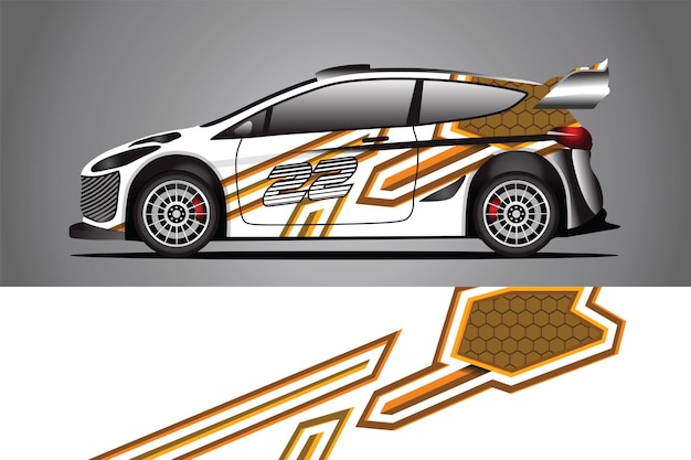 Vector de diseño de envoltura de calcomanía de coche