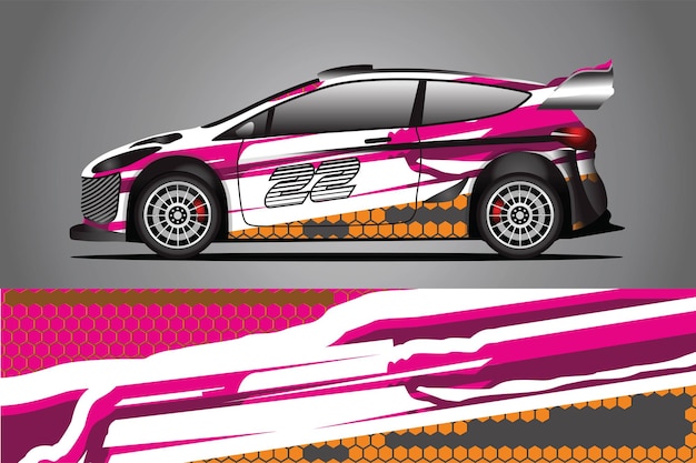 Vector de diseño de envoltura de calcomanía de coche