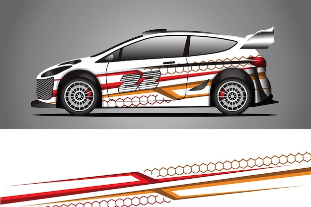 Vector de diseño de envoltura de calcomanía de coche