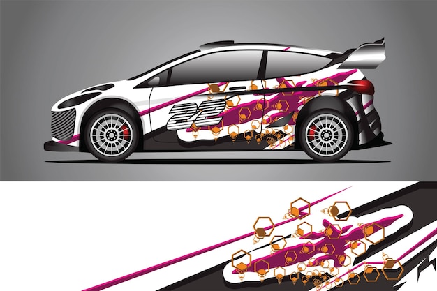 Vector de diseño de envoltura de calcomanía de coche