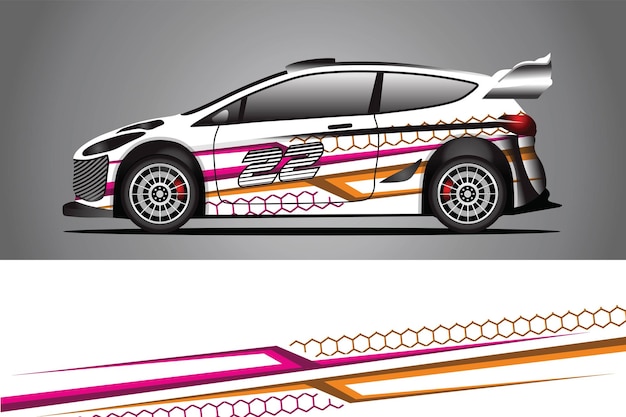 Vector de diseño de envoltura de calcomanía de coche