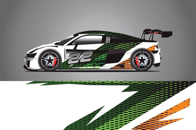 Vector de diseño de envoltura de calcomanía de coche