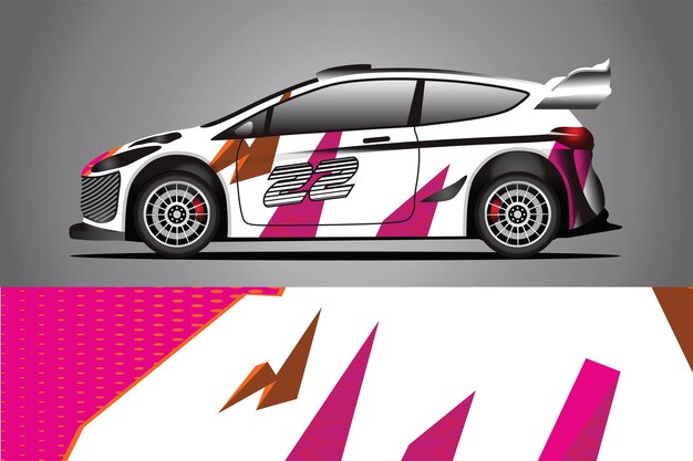 Vector de diseño de envoltura de calcomanía de coche