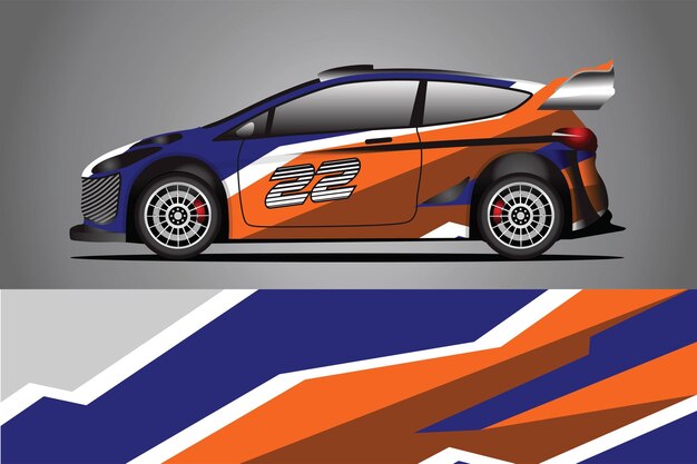 Vector de diseño de envoltura de calcomanía de coche
