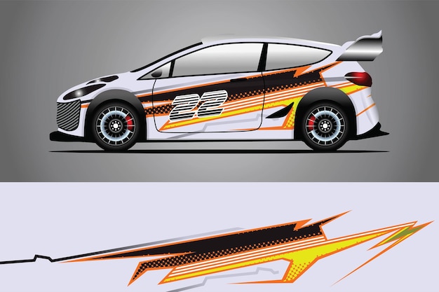 Vector de diseño de envoltura de calcomanía de coche