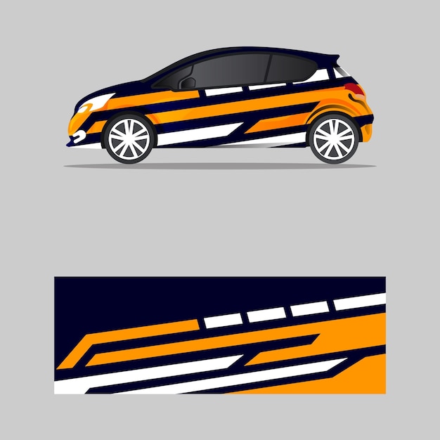vector de diseño de envoltura de calcomanía de coche