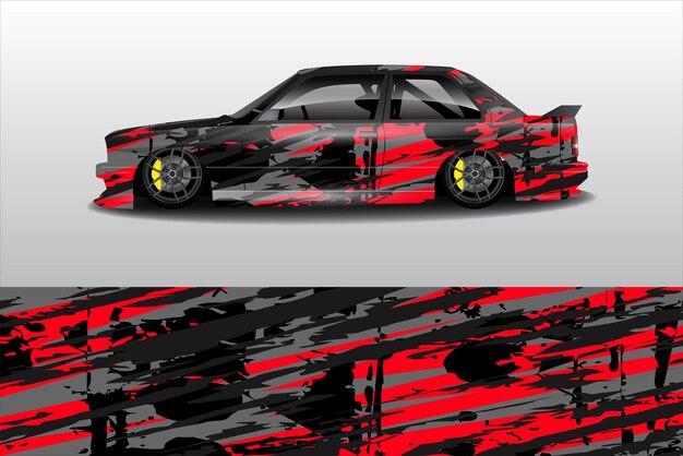 vector de diseño de envoltura de calcomanía de coche