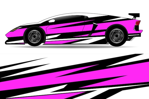 vector de diseño de envoltura de calcomanía de coche