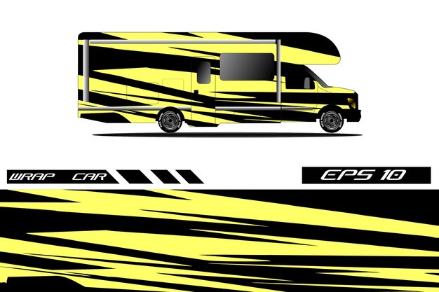 vector de diseño de envoltura de calcomanía de coche