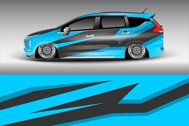 Vector de diseño de envoltura de calcomanías para automóviles