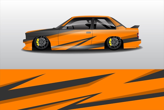 Vector de diseño de envoltura de calcomanías para automóviles
