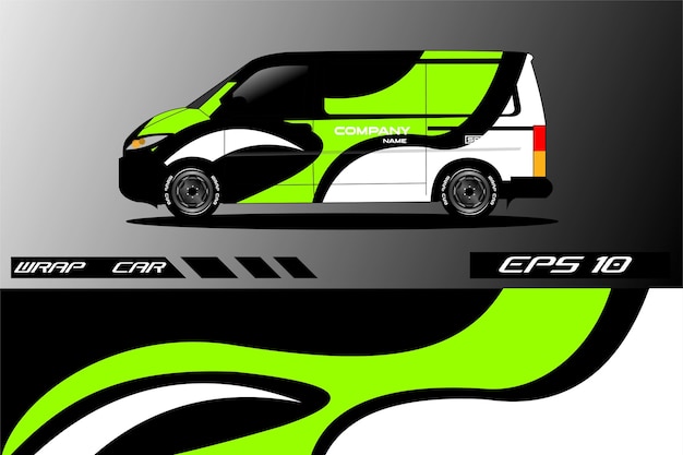 Vector de diseño de envoltura de calcomanías para automóviles