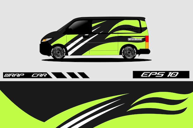 Vector de diseño de envoltura de calcomanías para automóviles