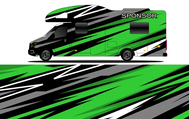 Vector de diseño de envoltura de calcomanías para automóviles