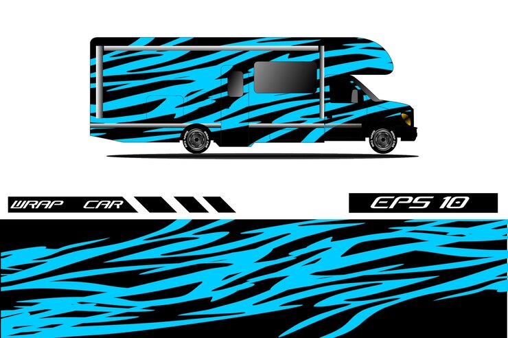 Vector vector de diseño de envoltura de calcomanías para automóviles