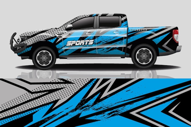 Vector de diseño de envoltura de calcomanías deportivas